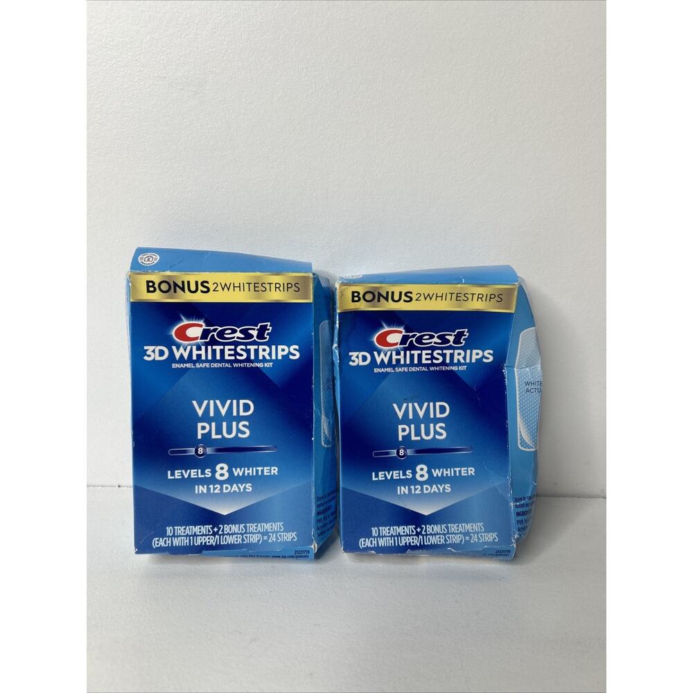 Crest 3D Whitestrips Vivid - 12 Treatments, 24 Strips - NEW 2pack